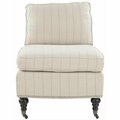 Safavieh Zoey Grey Pinstripe Armless Club Chair Grey Pinstripe MCR4584E